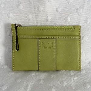 Vintage Green Coach Card Holder
